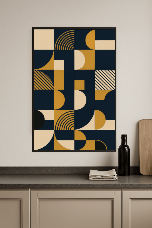 Nowoczesny Druk Sztuki Geometrycznej - CasaNookDecor