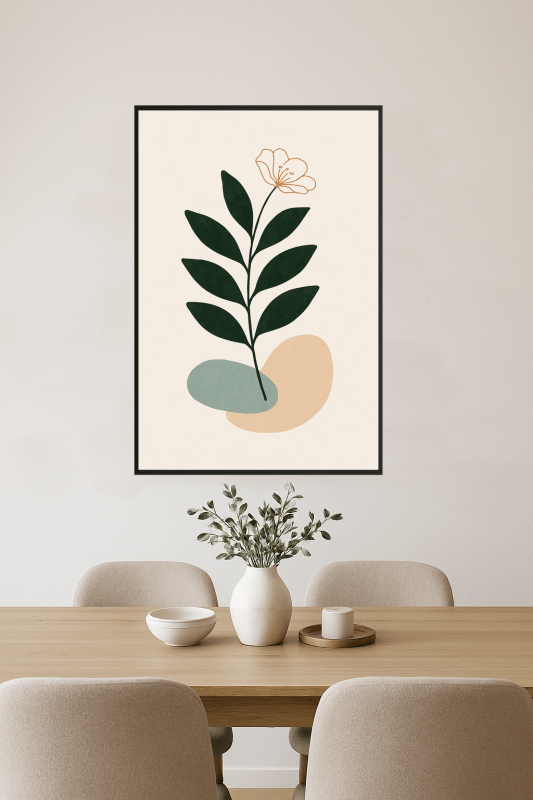 Nowoczesny Druk Sztuki Roślinnej - CasaNookDecor