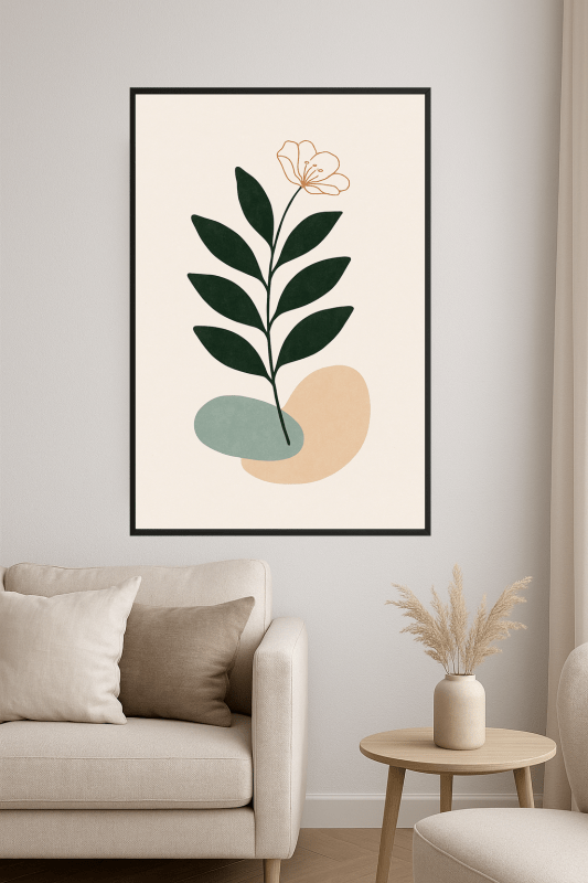 Nowoczesny Druk Sztuki Roślinnej - CasaNookDecor
