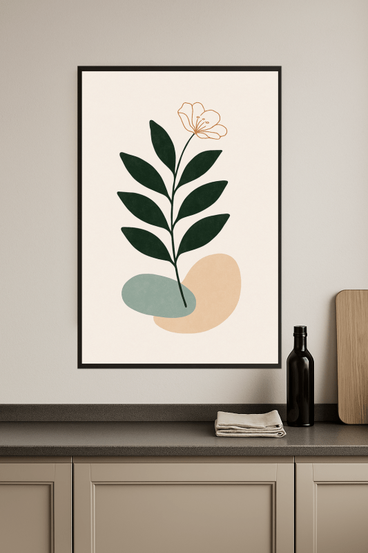 Nowoczesny Druk Sztuki Roślinnej - CasaNookDecor