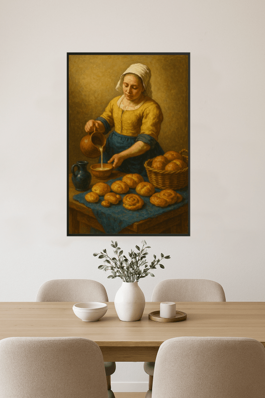 Obraz Kobiety Nalewającej Mleko - CasaNookDecor