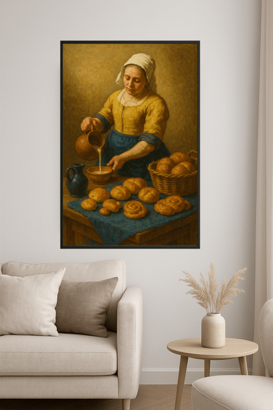 Obraz Kobiety Nalewającej Mleko - CasaNookDecor