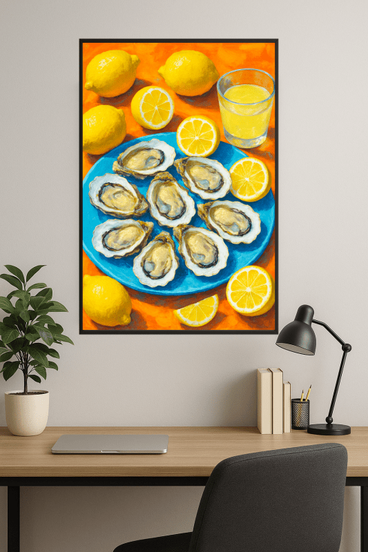 Ostrygi I Cytryny - Druk Sztuki - CasaNookDecor