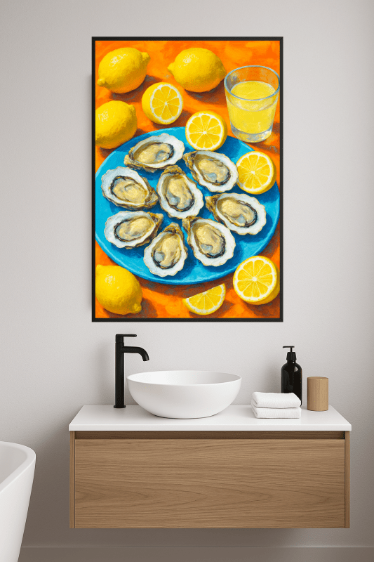 Ostrygi I Cytryny - Druk Sztuki - CasaNookDecor