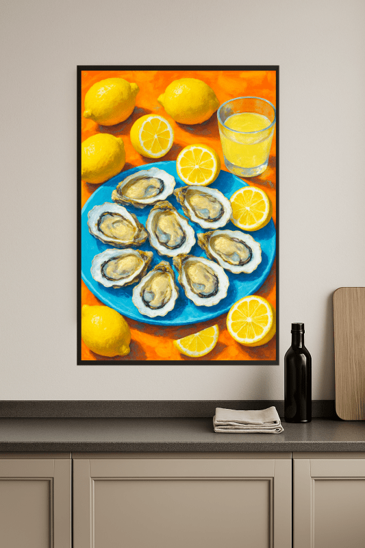 Ostrygi I Cytryny - Druk Sztuki - CasaNookDecor