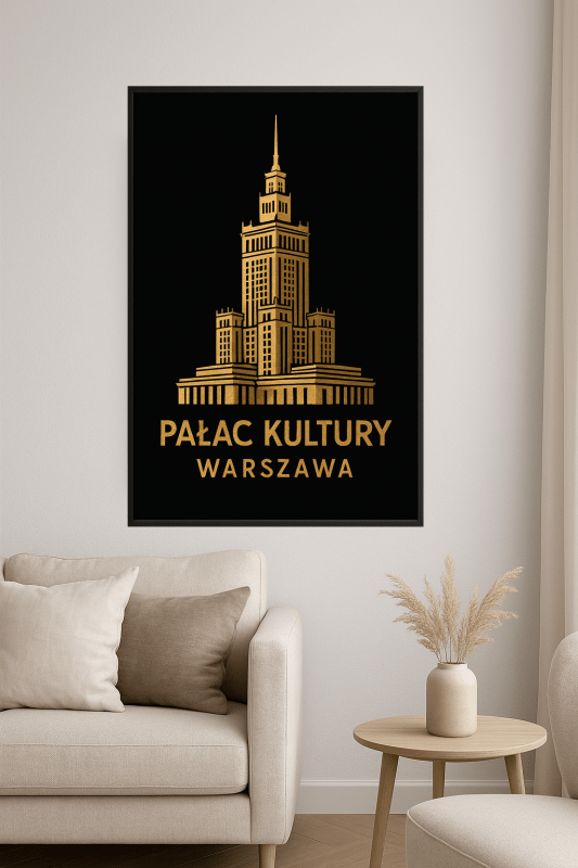 Plakat z Pałacem Kultury i Nauki (PKiN) do wydruku
