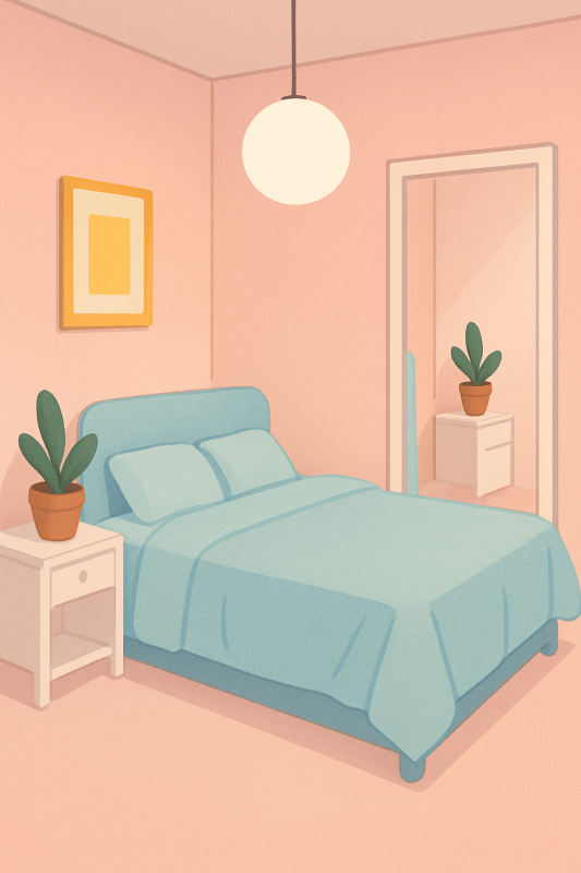 Pastelowy Plakat Sztuki do Sypialni - CasaNookDecor