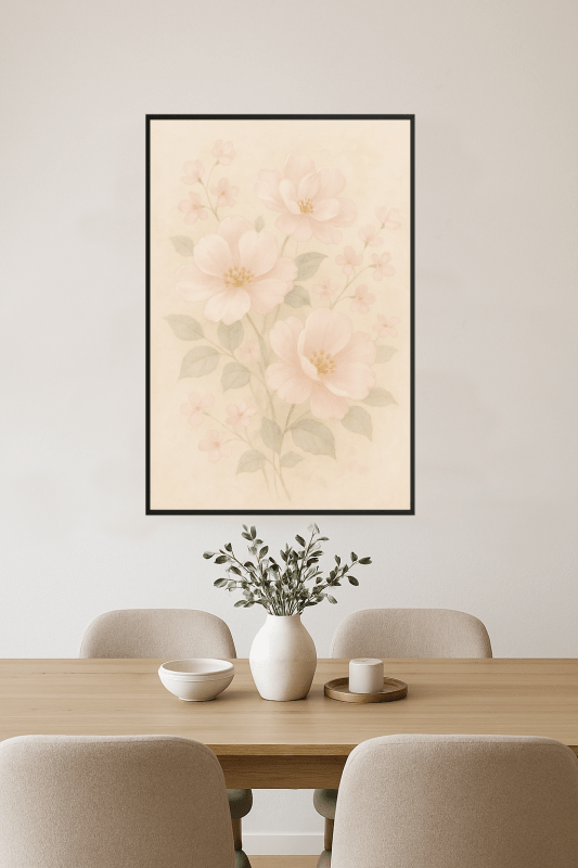 Pastelowy Wydruk Sztuki Kwiatowej - CasaNookDecor