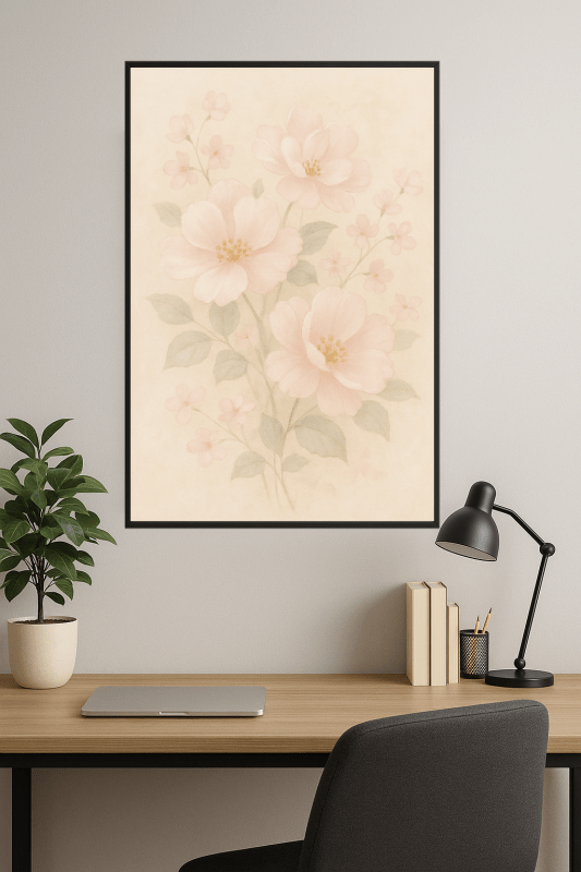 Pastelowy Wydruk Sztuki Kwiatowej - CasaNookDecor
