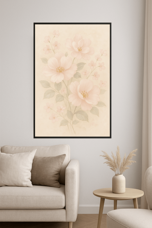 Pastelowy Wydruk Sztuki Kwiatowej - CasaNookDecor