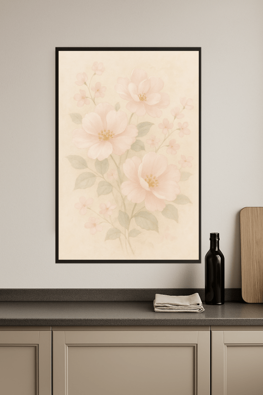 Pastelowy Wydruk Sztuki Kwiatowej - CasaNookDecor