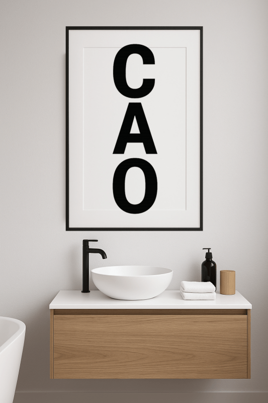 Pionowy Znak Ciao w Wydaniu Pogrubionym - CasaNookDecor