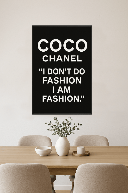 Plakat Cytatu Coco Chanel - CasaNookDecor