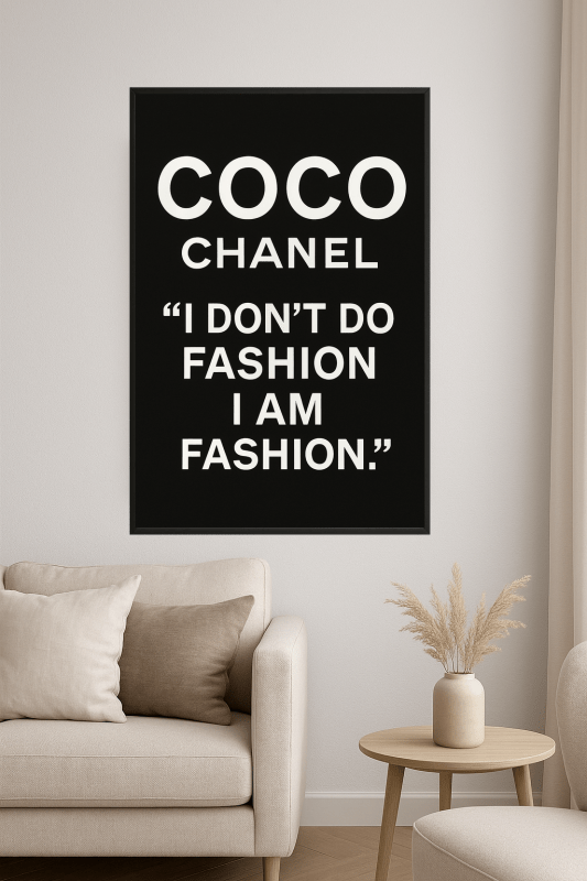 Plakat Cytatu Coco Chanel - CasaNookDecor