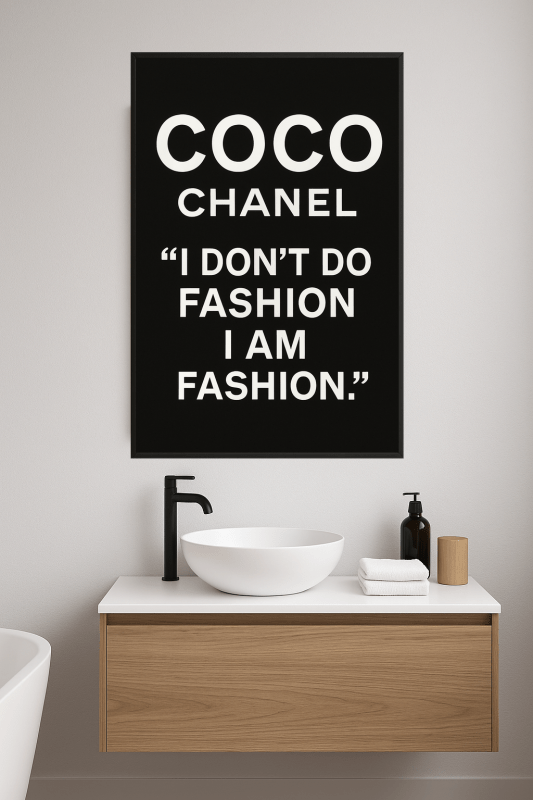 Plakat Cytatu Coco Chanel - CasaNookDecor