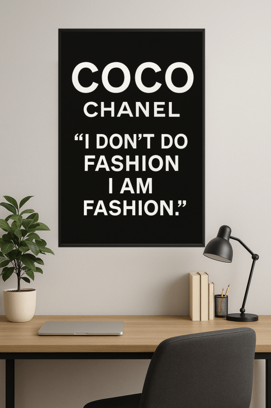 Plakat Cytatu Coco Chanel - CasaNookDecor