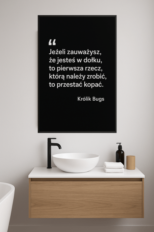 Plakat Cytatu Królika Bugsa - CasaNookDecor