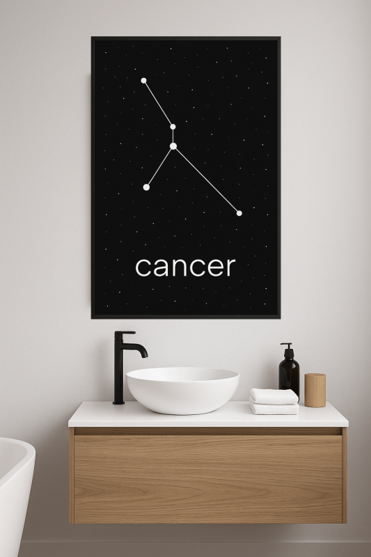 Plakat Konstelacji Raka - CasaNookDecor