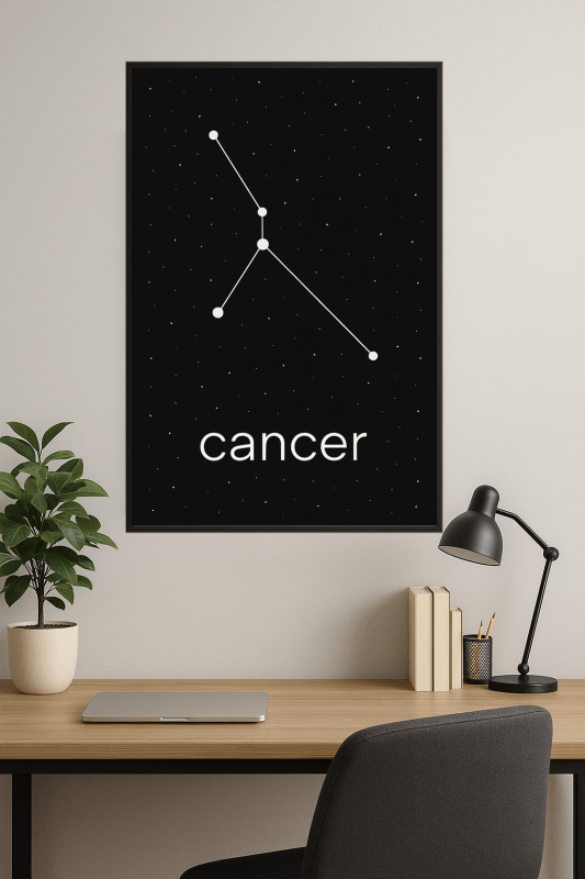 Plakat Konstelacji Raka - CasaNookDecor