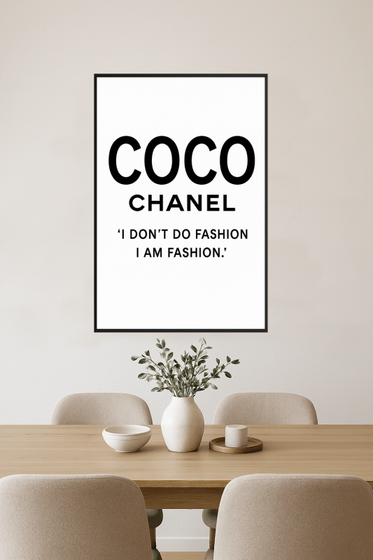 Plakat Minimalistyczny Coco Chanel - CasaNookDecor