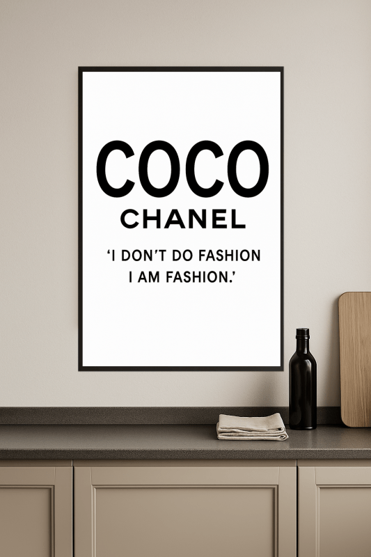 Plakat Minimalistyczny Coco Chanel - CasaNookDecor