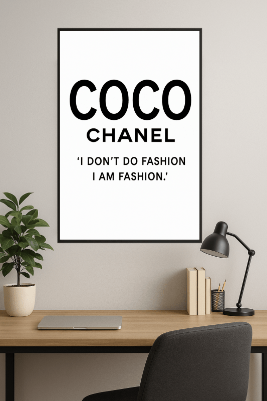 Plakat Minimalistyczny Coco Chanel - CasaNookDecor