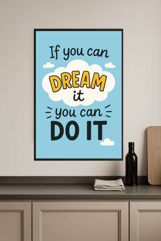 Plakat Motywacyjny: Marz Wielko! - CasaNookDecor