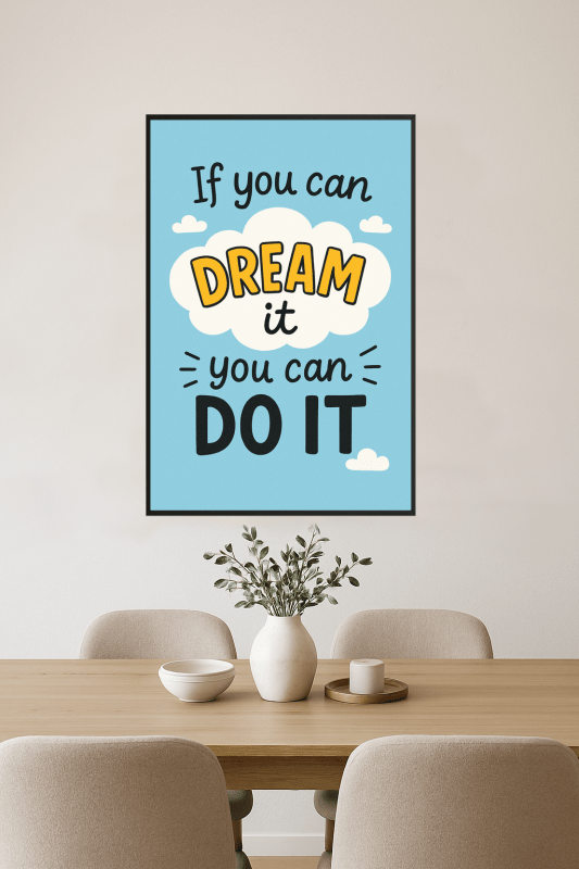 Plakat Motywacyjny: Marz Wielko! - CasaNookDecor
