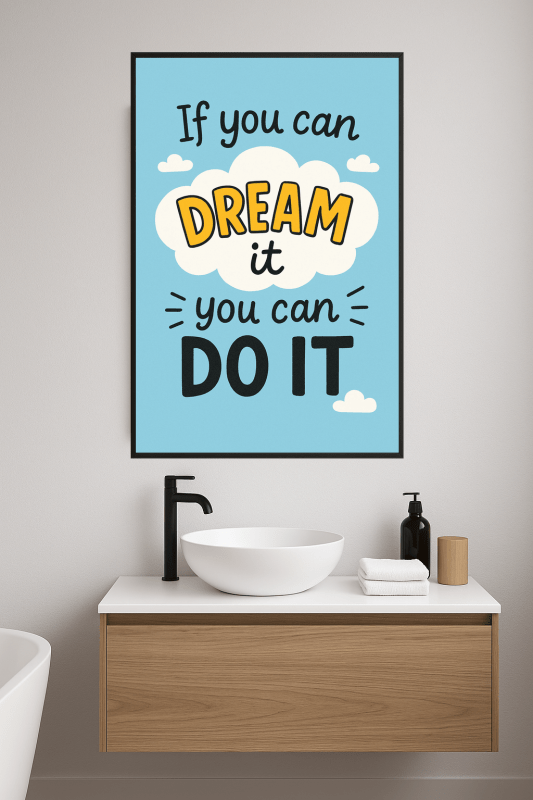 Plakat Motywacyjny: Marz Wielko! - CasaNookDecor