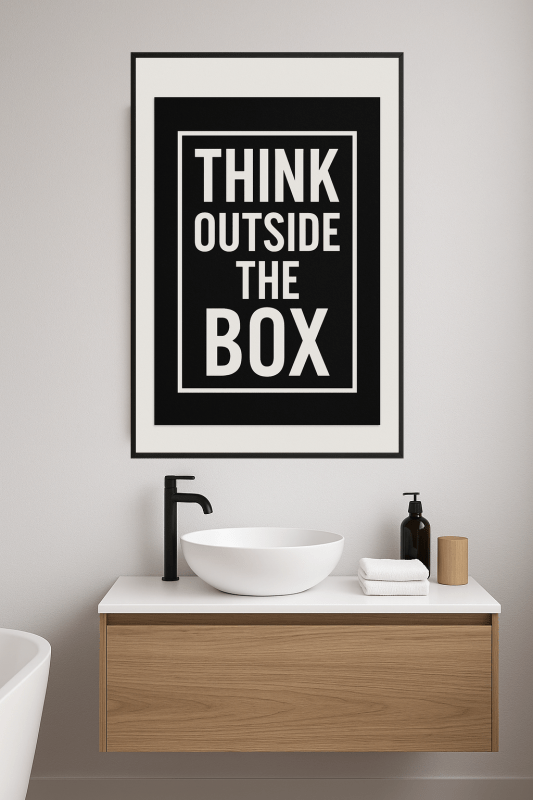Plakat Myśl Poza Schematami - CasaNookDecor