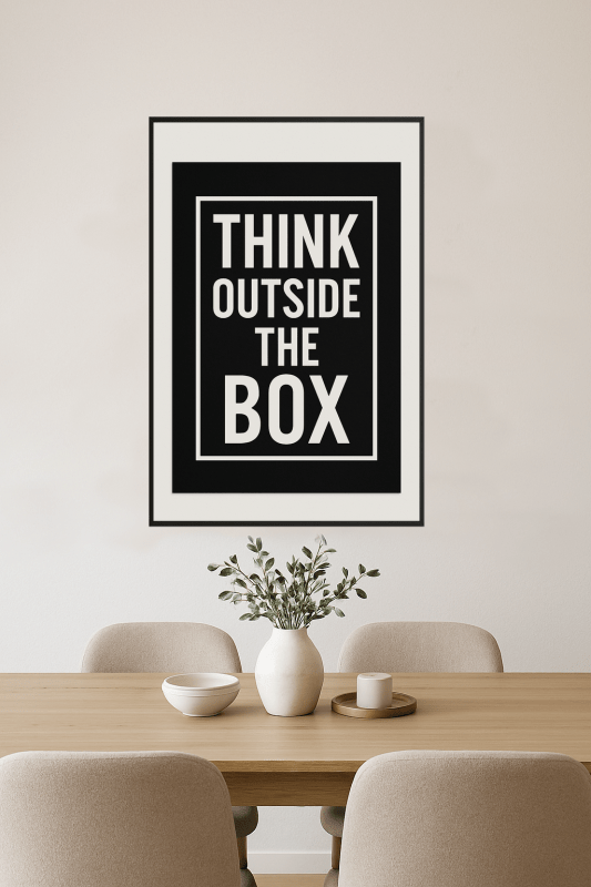 Plakat Myśl Poza Schematami - CasaNookDecor