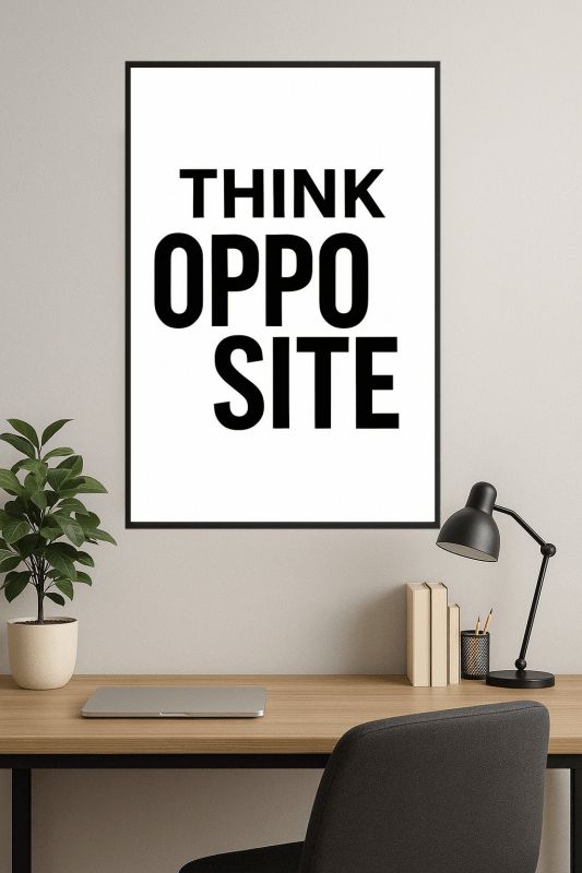 Plakat Myśl Przeciwieństw - CasaNookDecor
