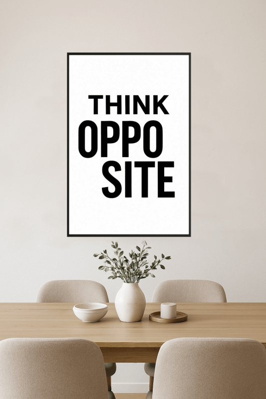 Plakat Myśl Przeciwieństw - CasaNookDecor