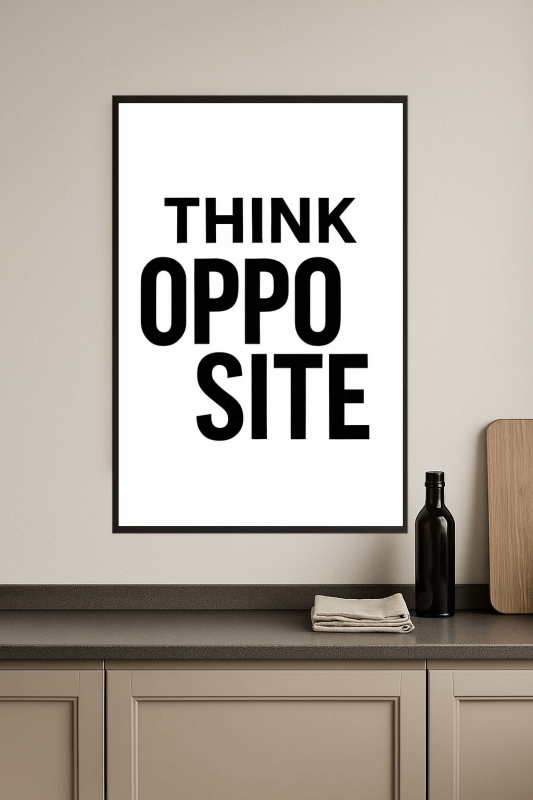 Plakat Myśl Przeciwieństw - CasaNookDecor