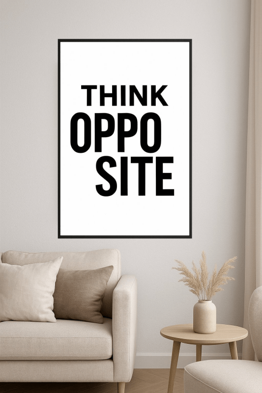 Plakat Myśl Przeciwieństw - CasaNookDecor