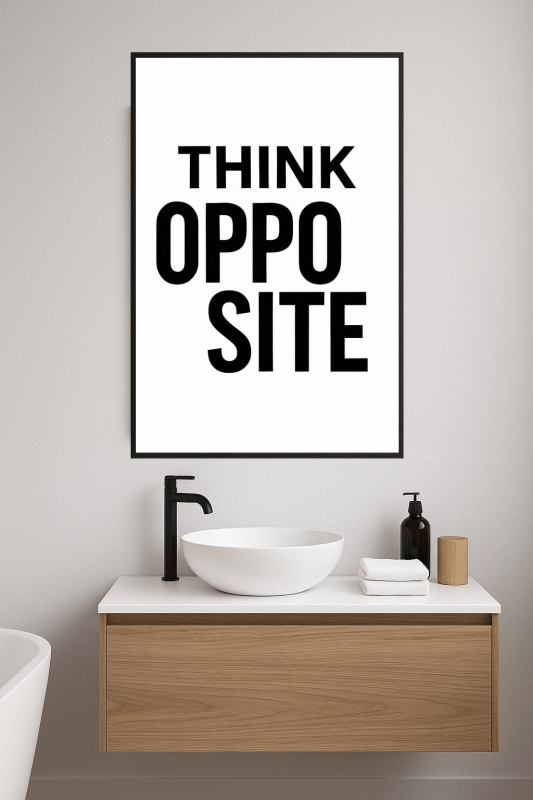 Plakat Myśl Przeciwieństw - CasaNookDecor