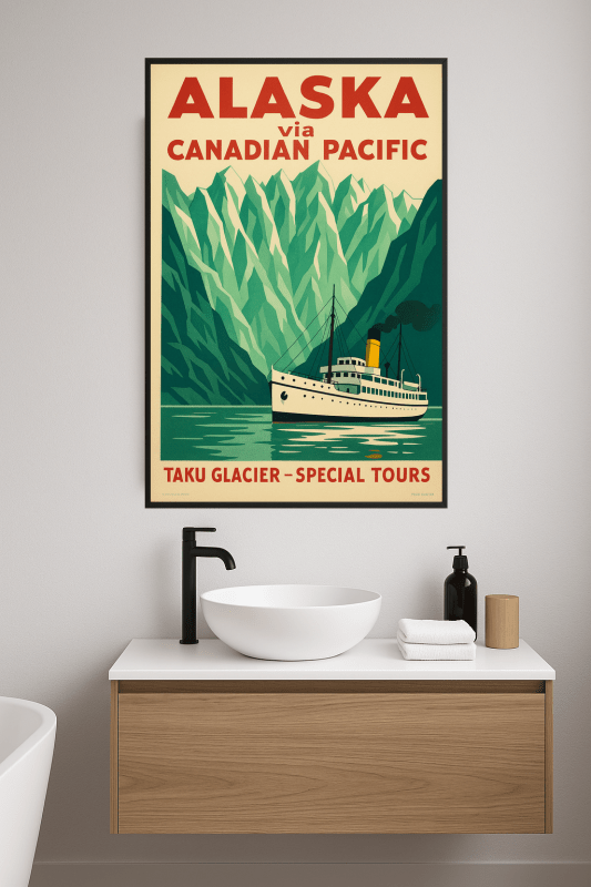 Plakat Podróżniczy Lodowca Taku - CasaNookDecor
