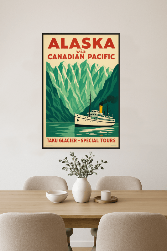 Plakat Podróżniczy Lodowca Taku - CasaNookDecor