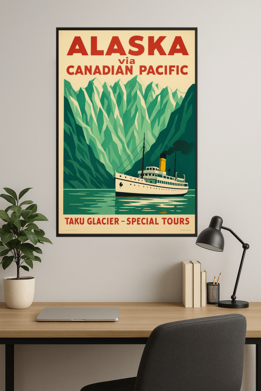 Plakat Podróżniczy Lodowca Taku - CasaNookDecor