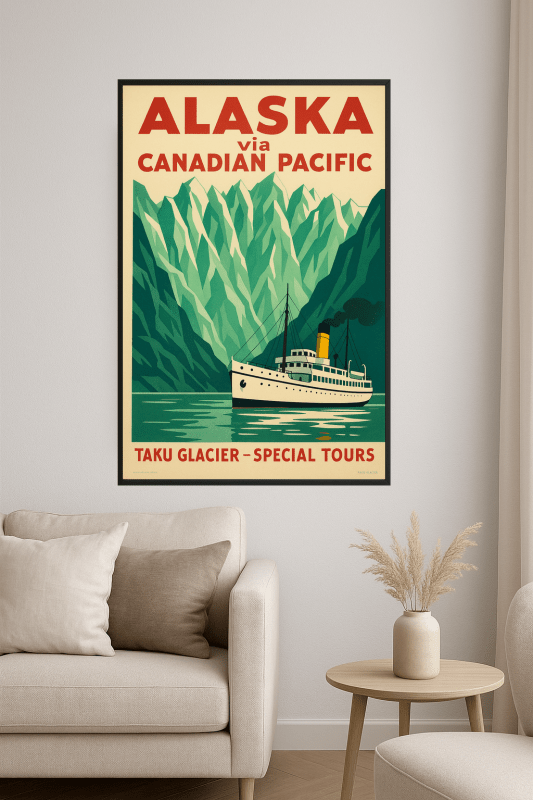Plakat Podróżniczy Lodowca Taku - CasaNookDecor