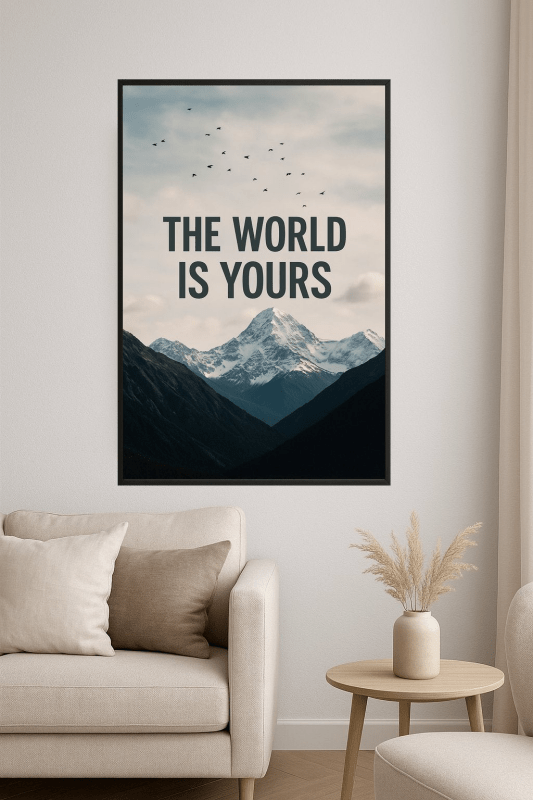 Plakat: Świat Należy Do Ciebie - CasaNookDecor