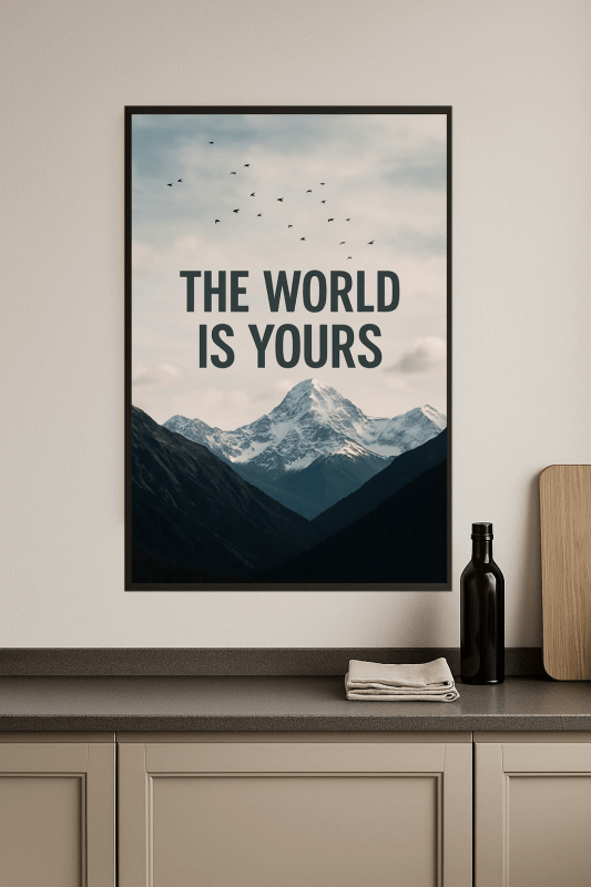 Plakat: Świat Należy Do Ciebie - CasaNookDecor