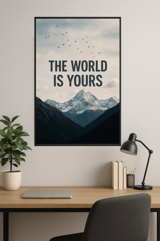 Plakat: Świat Należy Do Ciebie - CasaNookDecor