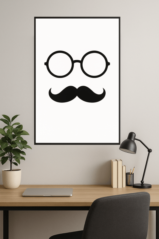 Plakat Sztuki: Okulary I Wąsy - CasaNookDecor