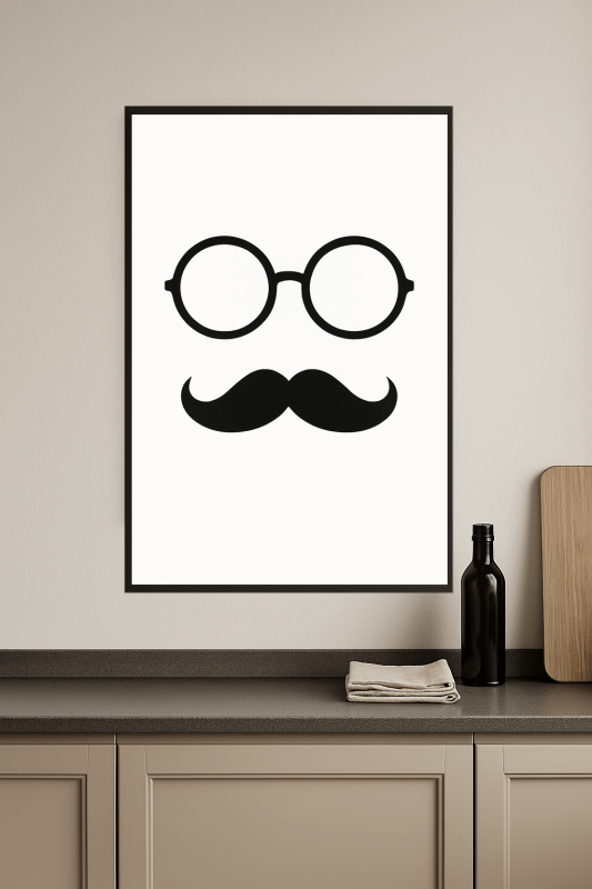 Plakat Sztuki: Okulary I Wąsy - CasaNookDecor