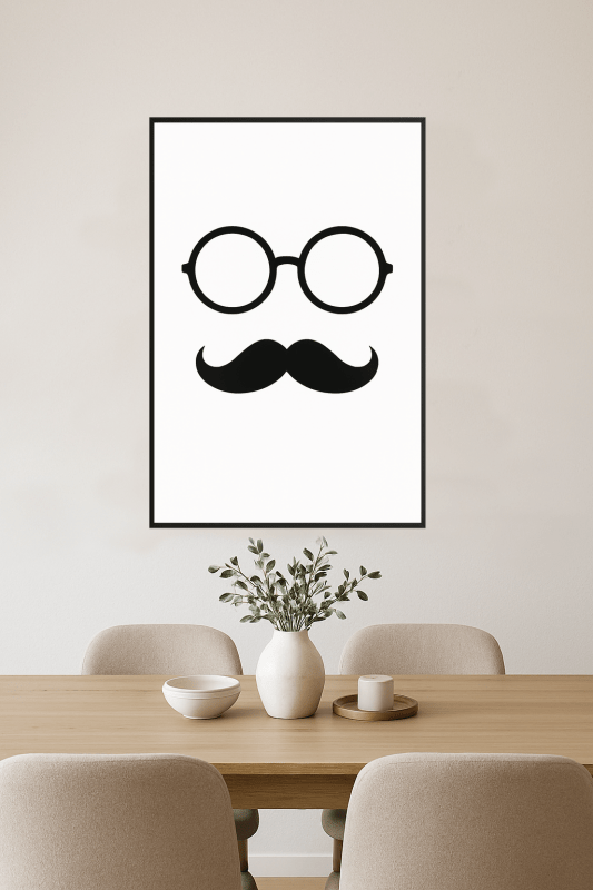 Plakat Sztuki: Okulary I Wąsy - CasaNookDecor
