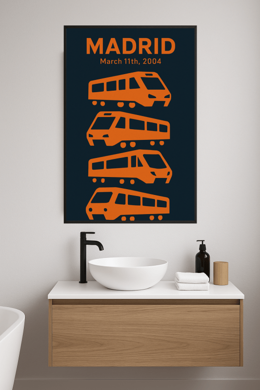 Plakat Sztuki Pociągu Madrytu - CasaNookDecor