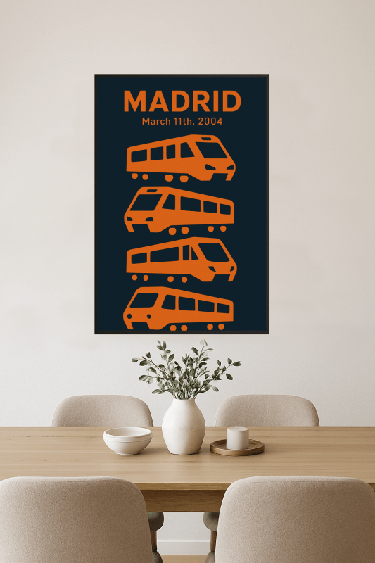 Plakat Sztuki Pociągu Madrytu - CasaNookDecor