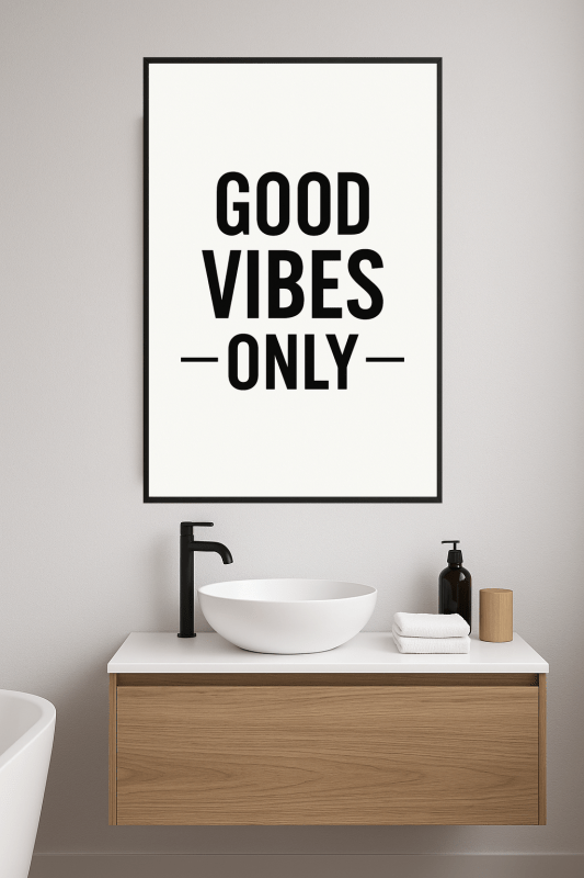 Plakat Tylko Pozytywne Wibracje - CasaNookDecor