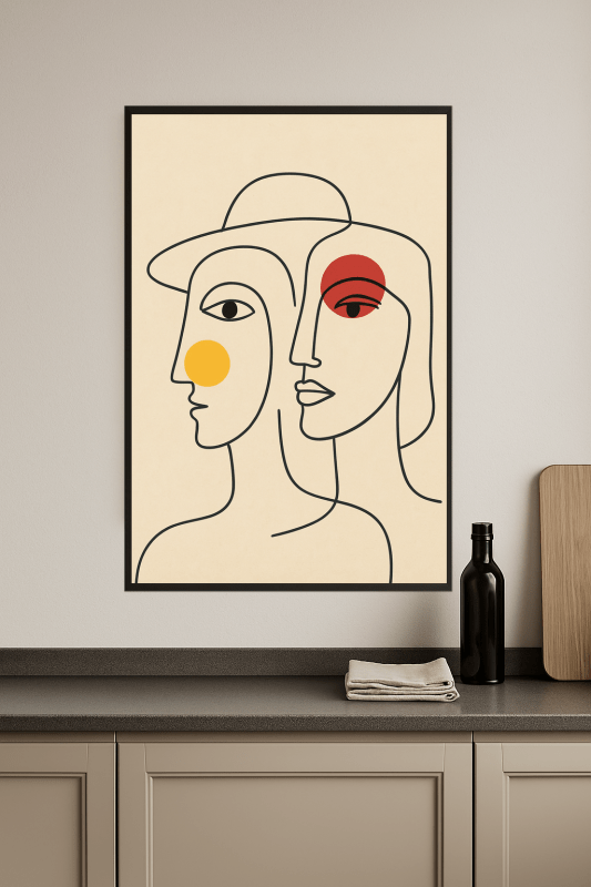 Plakat Wystawy Portretów Abstrakcyjnych - CasaNookDecor